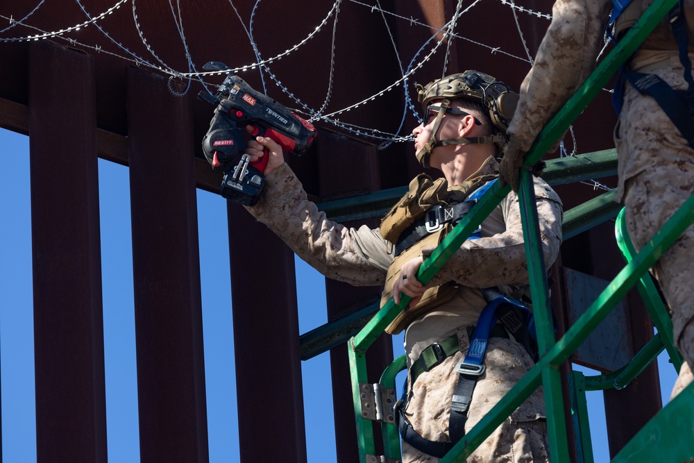 JTF-SB Marines continue conducting barrier reinforcement operations