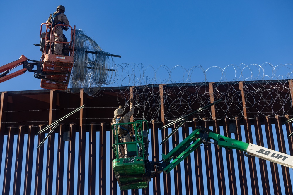 JTF-SB Marines continue conducting barrier reinforcement operations