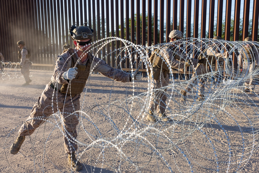 JTF-SB Marines continue conducting barrier reinforcement operations