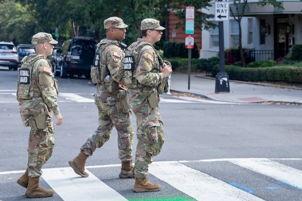 S.C. Soldiers Patrol Dupont Metro Station