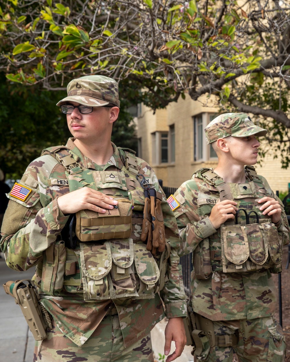S.C. Soldiers Patrol Dupont Metro Station