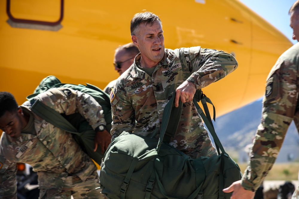 101st Airborne Division (Air Assault) arrive at Ft. Huachuca, Arizona for Joint Task Force-Southern Border.