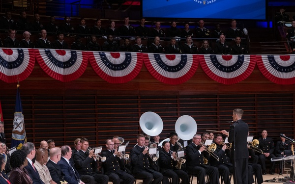 Navy Band performs at the Navy 250th Commemoration