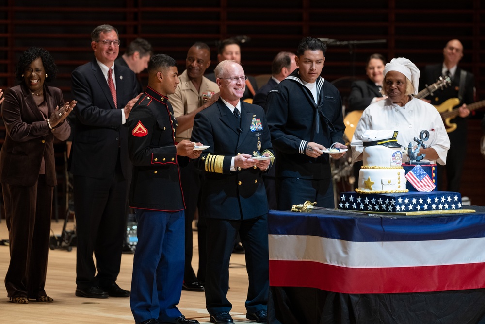 Navy Band performs at the Navy 250th Commemoration
