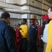Sailors aboard the USS John Finn conduct a crash and salvage walkthrough in the Philippine Sea
