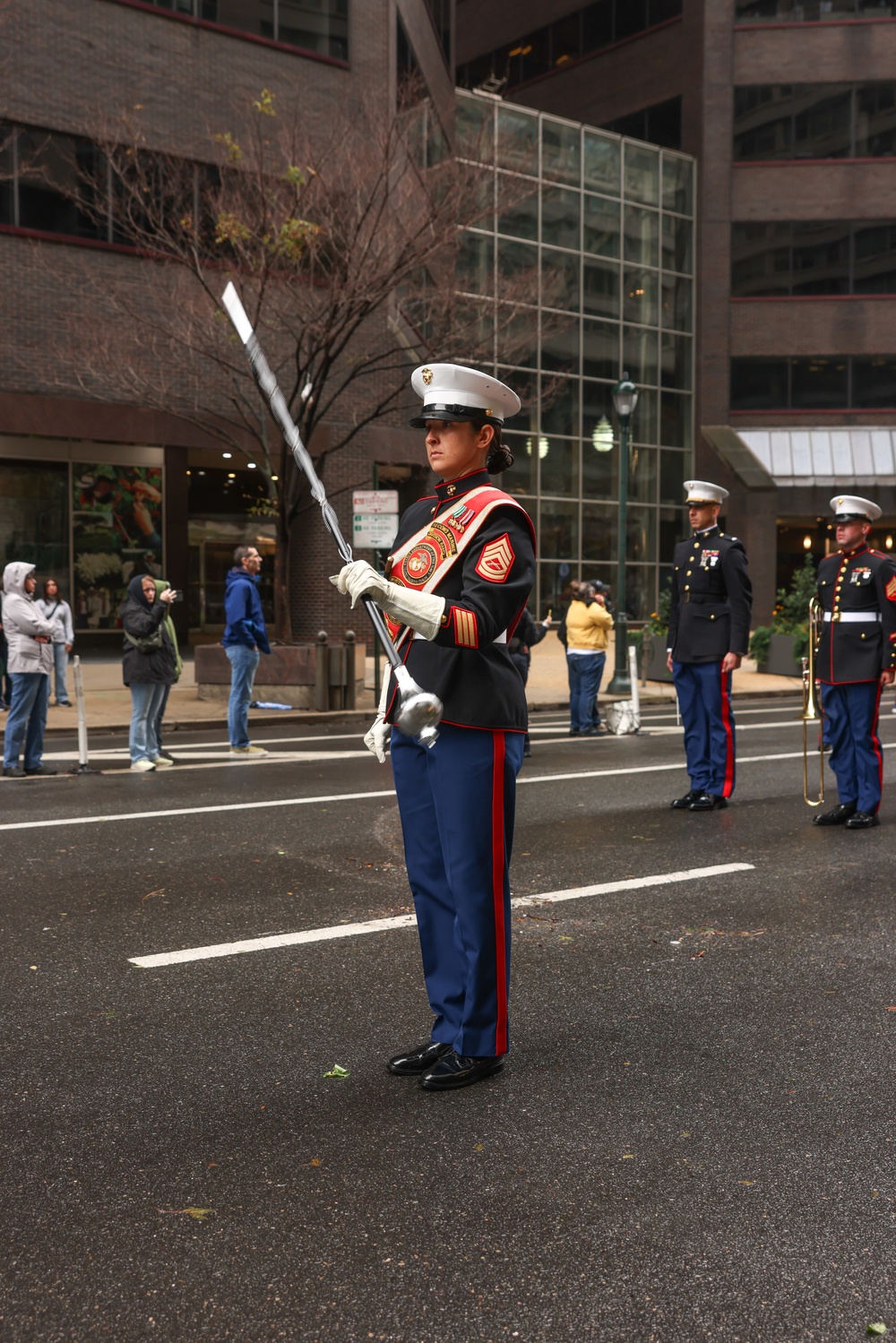NMC 250 Philadelphia: 2nd Marine Division Band Perform During Navy and Marine Corps 250 parade