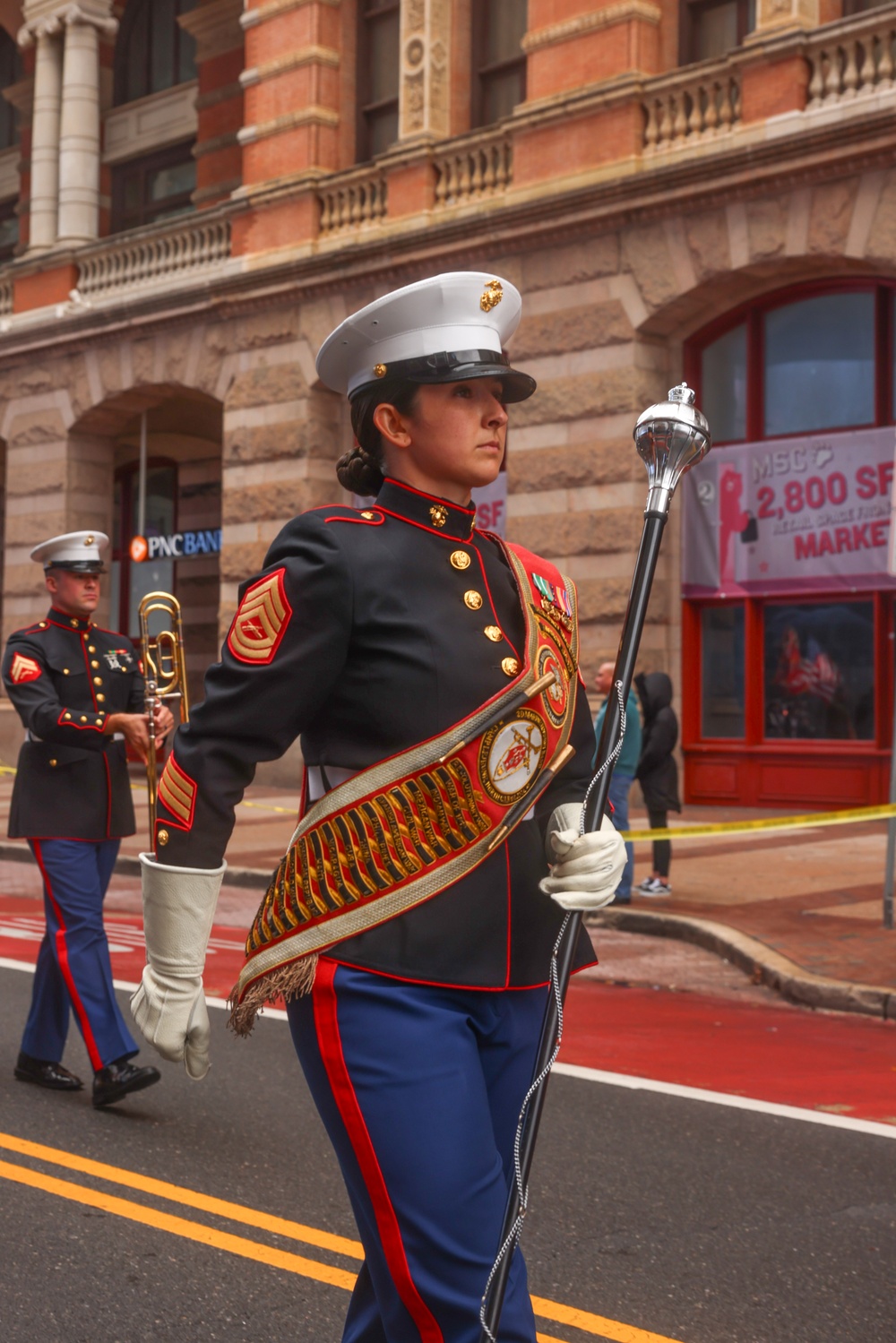 NMC 250 Philadelphia: 2nd Marine Division Band Perform During Navy and Marine Corps 250 parade