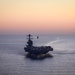Italian Navy Offshore Patrol Vessel ITS Paolo Thaon di Revel (P430) Sails with USS Gerald R. Ford (CVN 78)