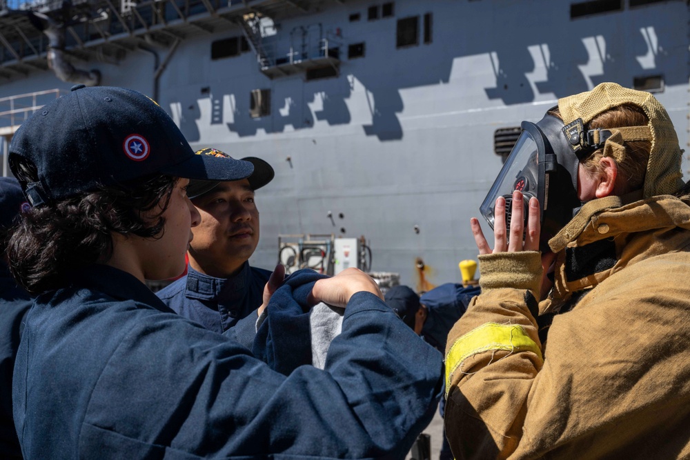 USS America (LHA 6) Conducts Damage Control Drill