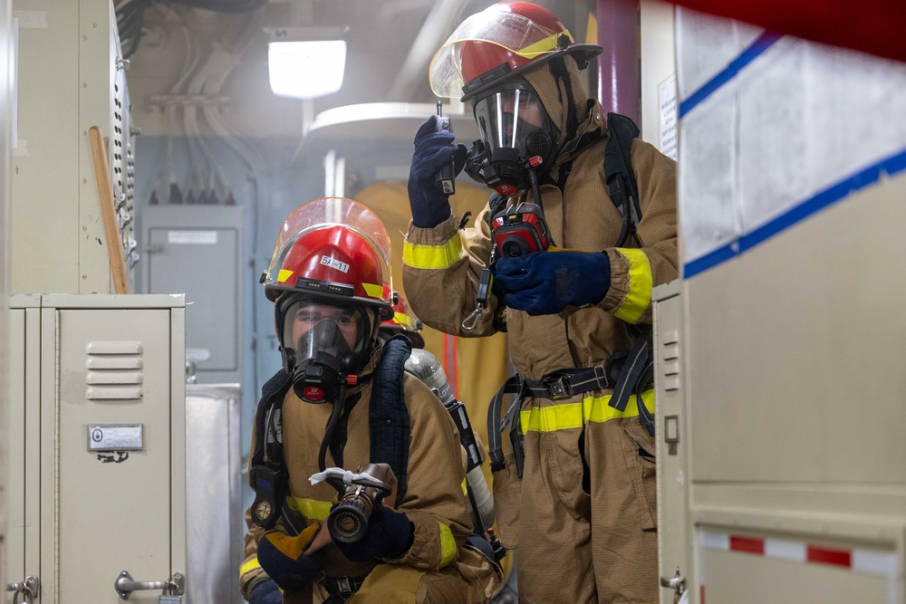 USS America (LHA 6) Conducts Firefighting Training