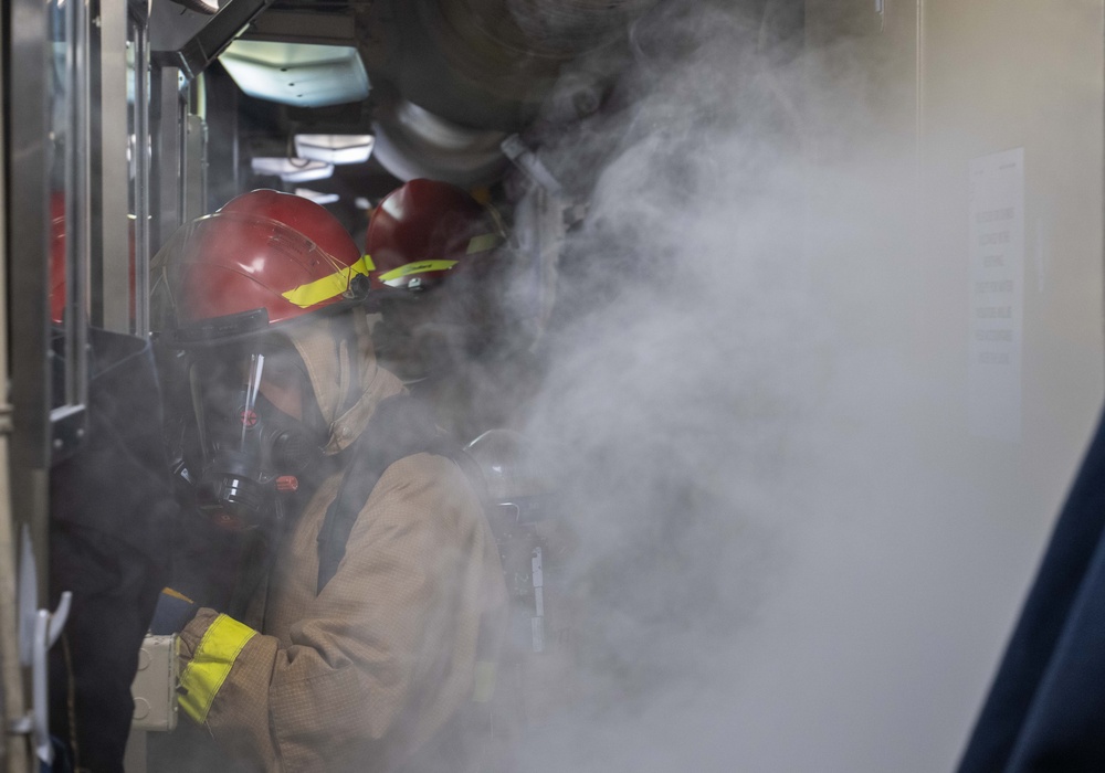 USS America (LHA 6) Conducts Firefighting Training