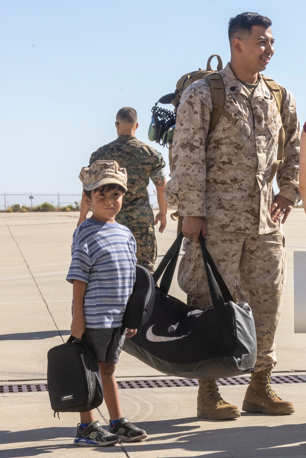 U.S. Marines with VMGR-352 return home