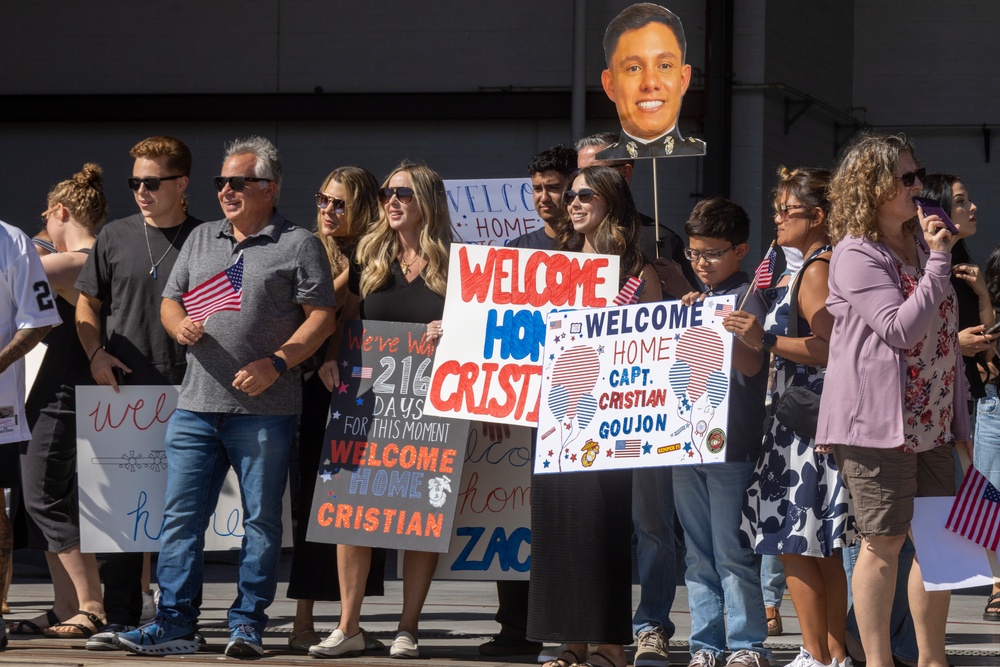 U.S. Marines with VMGR-352 return home