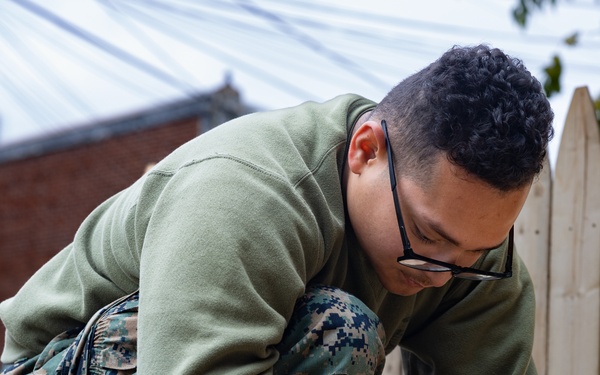 Navy and Marine Corps Volunteer with Habitat for Humanity