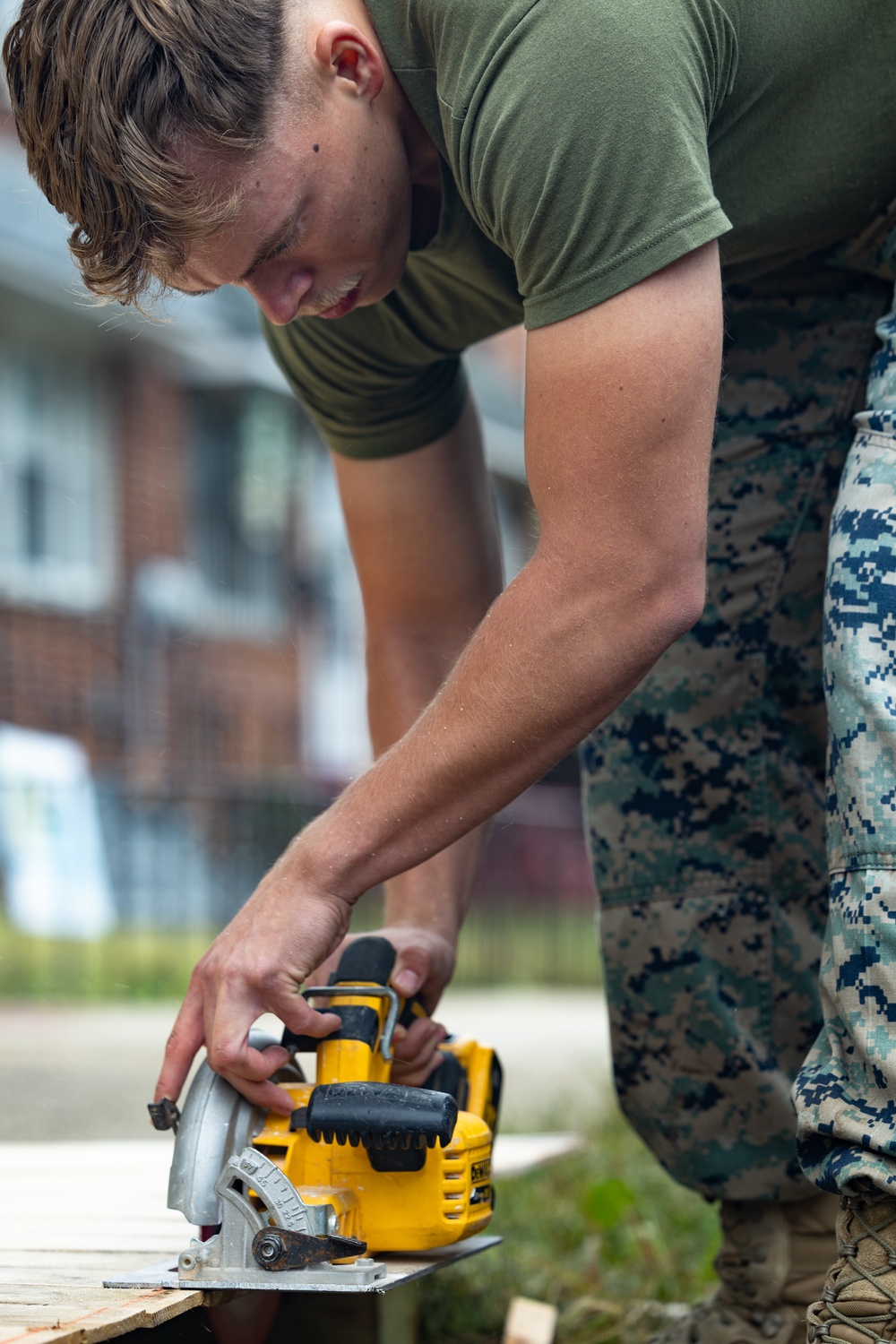 Navy and Marine Corps Volunteer with Habitat for Humanity