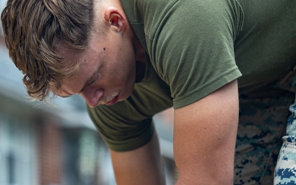 Navy and Marine Corps Volunteer with Habitat for Humanity