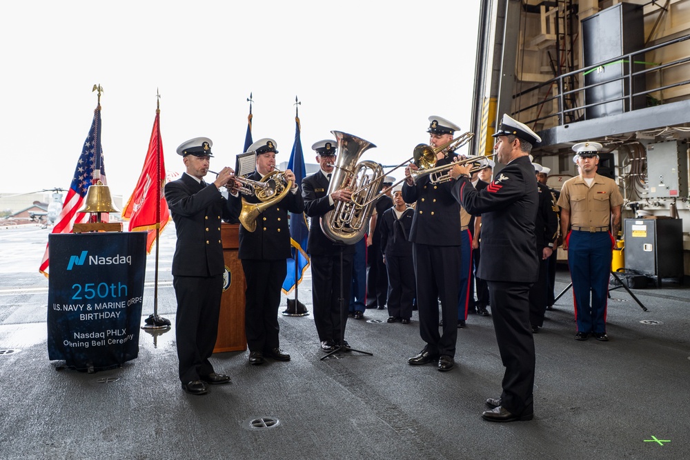 U.S. Naval Academy Band Supports NASDAQ PHLX Opening Bell Ceremony