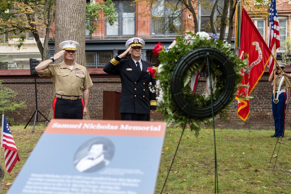 NMC 250 Philadelphia: Samuel Nicholas Memorial Wreath Laying Ceremony