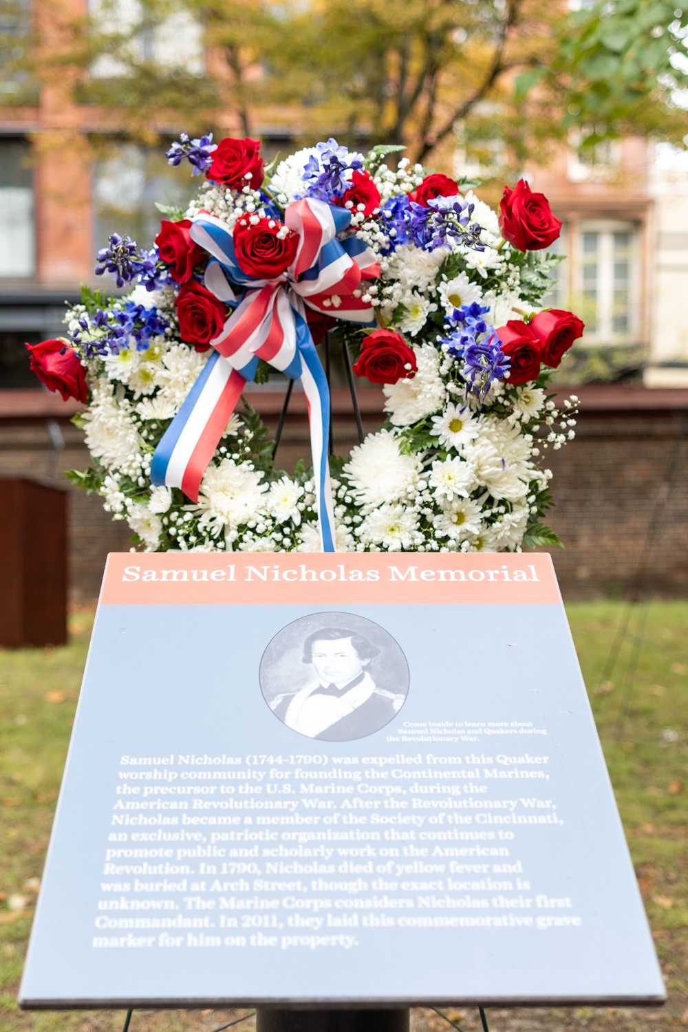 NMC 250 Philadelphia: Samuel Nicholas Memorial Wreath Laying Ceremony