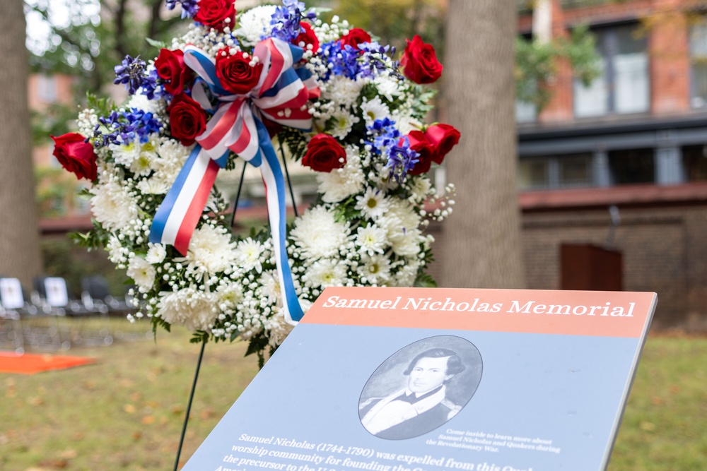 NMC 250 Philadelphia: Samuel Nicholas Memorial Wreath Laying Ceremony