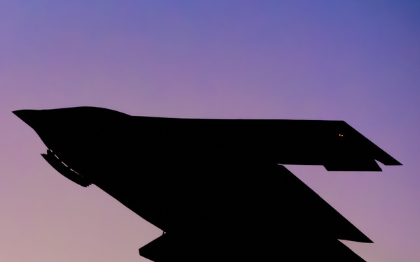 B-2 Spirit departs at sunset