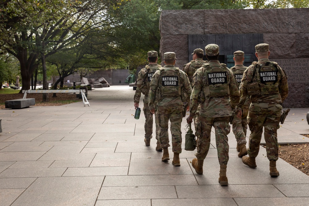 S.C. National Guard Soldiers Patrol Tidal Basin in Washington D.C.
