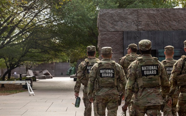 S.C. National Guard Soldiers Patrol Tidal Basin in Washington D.C.
