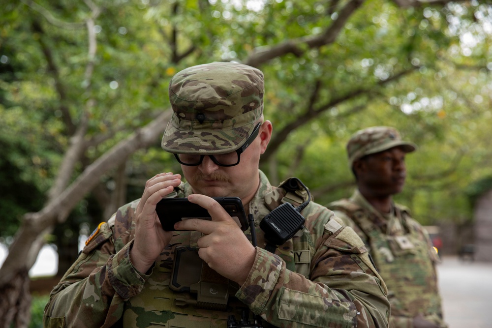 S.C. National Guard Soldiers Patrol Tidal Basin in Washington D.C.