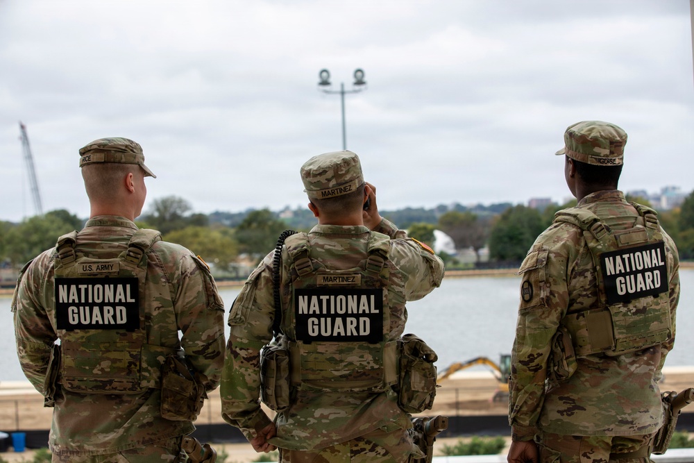 S.C. National Guard Soldiers Patrol Tidal Basin in Washington D.C.
