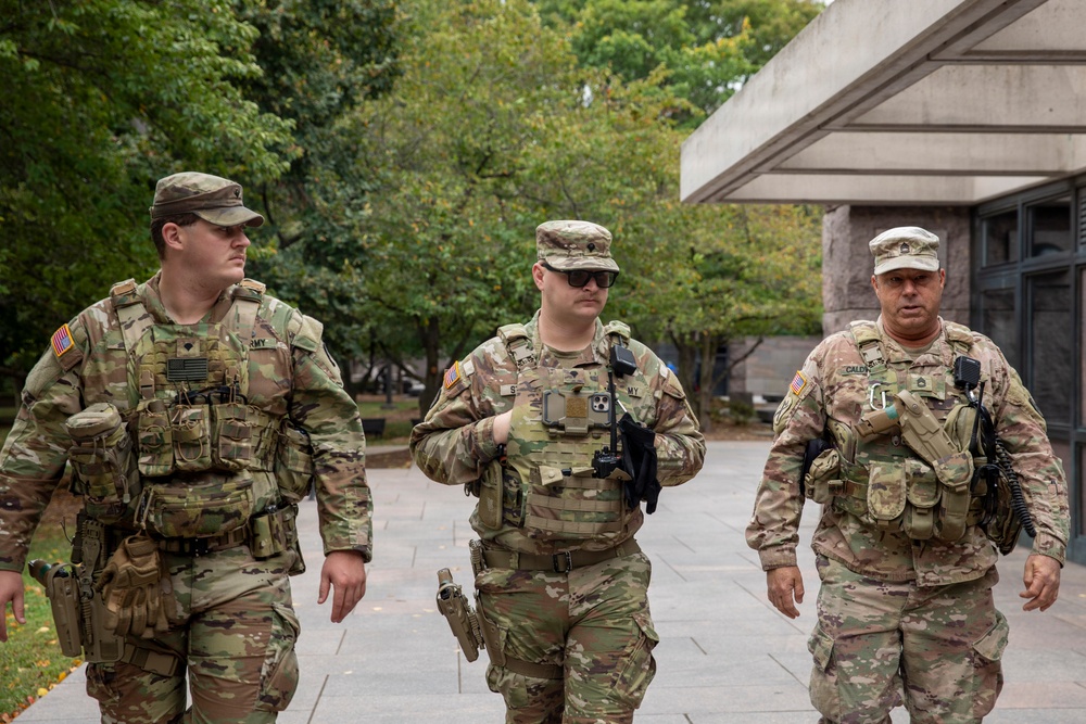 S.C. National Guard Soldiers Patrol Tidal Basin in Washington D.C.