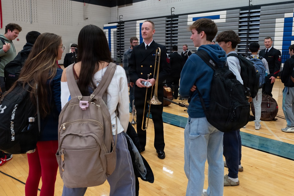 U.S. Navy Band Commodores visit Central Bucks East High School