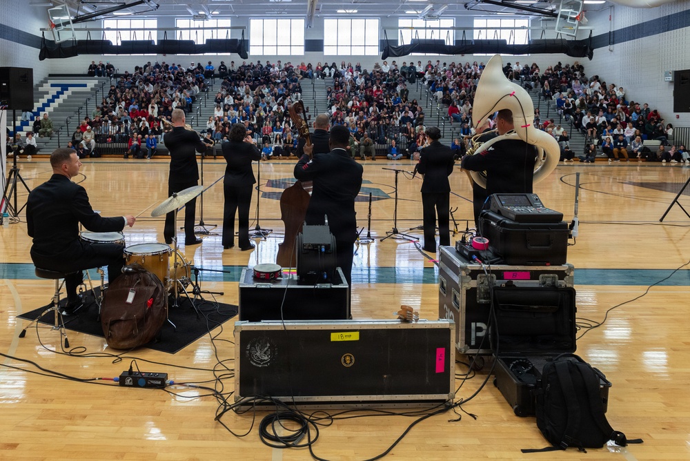 U.S. Navy Band Commodores visit Central Bucks East High School