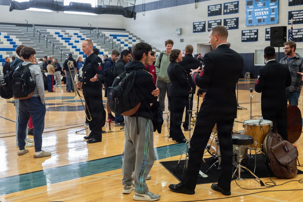 U.S. Navy Band Commodores visit Central Bucks East High School