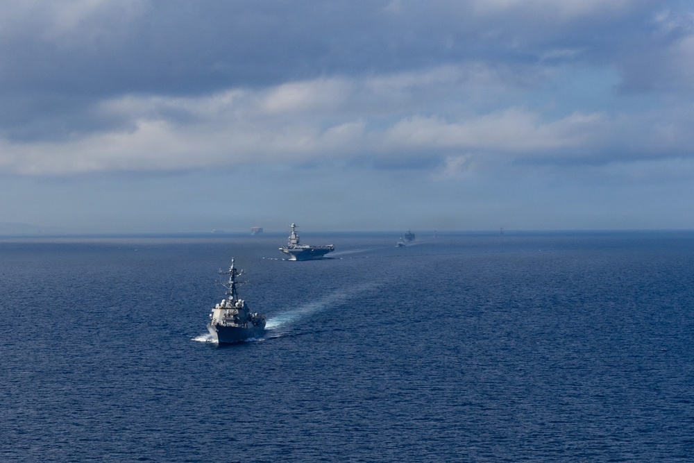 USS Gerald R. Ford (CVN 78) Transits the Strait of Gibraltar
