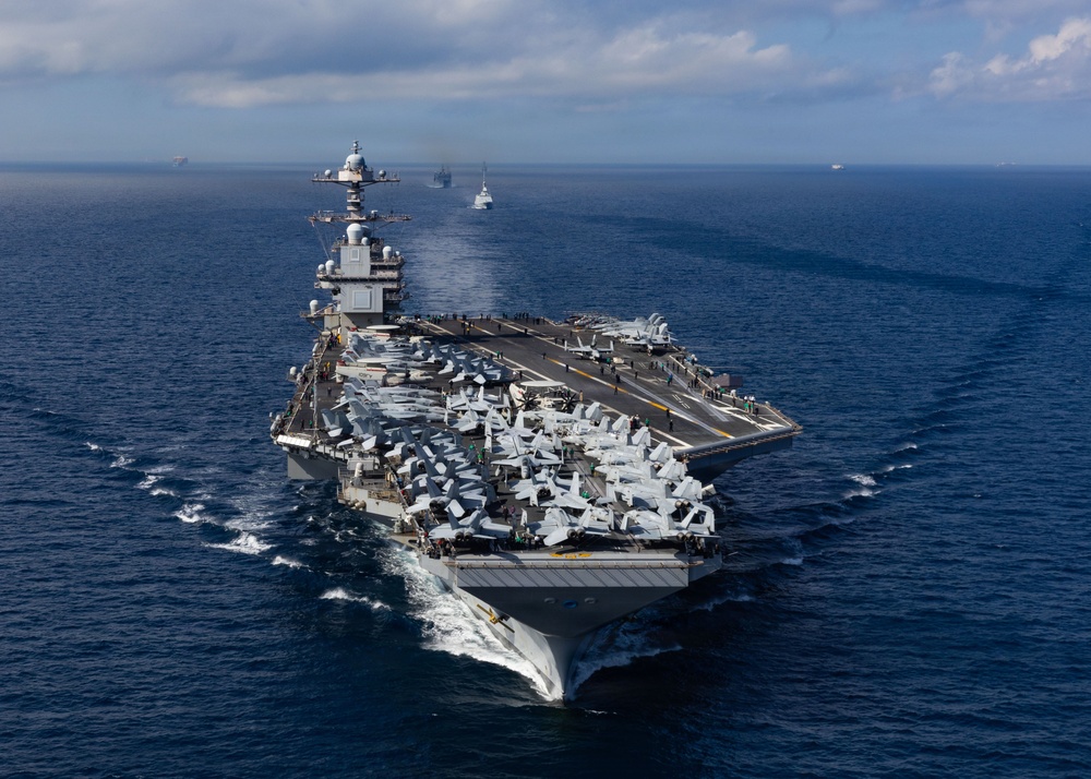 USS Gerald R. Ford (CVN 78) Transits the Strait of Gibraltar