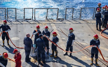 Damage Control Training on the flight deck of USS Paul Ignatius (DDG 117)