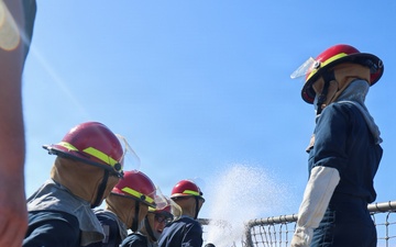 Damage Control Training on the flight deck of USS Paul Ignatius (DDG 117)