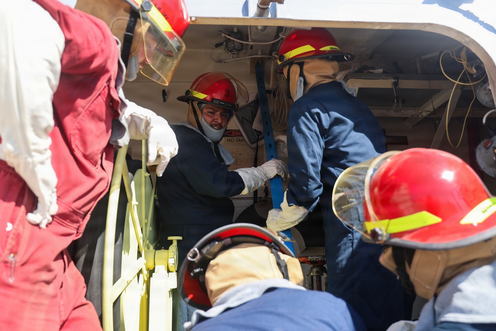 Damage Control Training on the flight deck of USS Paul Ignatius (DDG 117)