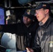 QM2 Antonio Blackburn and ET3 Xian Zhang troubleshoot navigational display units in the pilot house