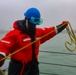 BMSN William Mwiseneza prepares a heaving line during a low visibility sea-and-anchor