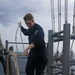 USS Iwo Jima Sailors Main Their Posts During Sea and Anchor Evolution