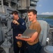USS Iwo Jima Sailors Main Their Posts During Sea and Anchor Evolution