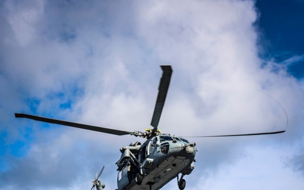 USS Iwo Jima Conducts a Replenishment At Sea