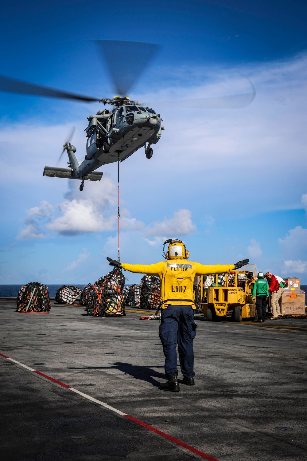 USS Iwo Jima Conducts a Replenishment At Sea