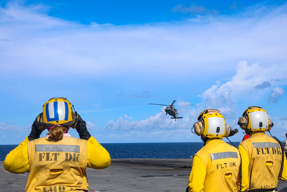 USS Iwo Jima Conducts Replinishment at Sea USS Iwo Jima Conducts Replinishment at Sea