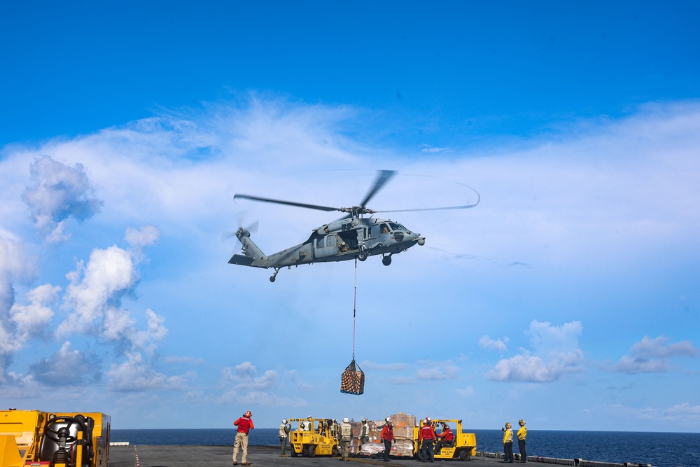 USS Iwo Jima Conducts Replinishment at Sea USS Iwo Jima Conducts Replinishment at Sea
