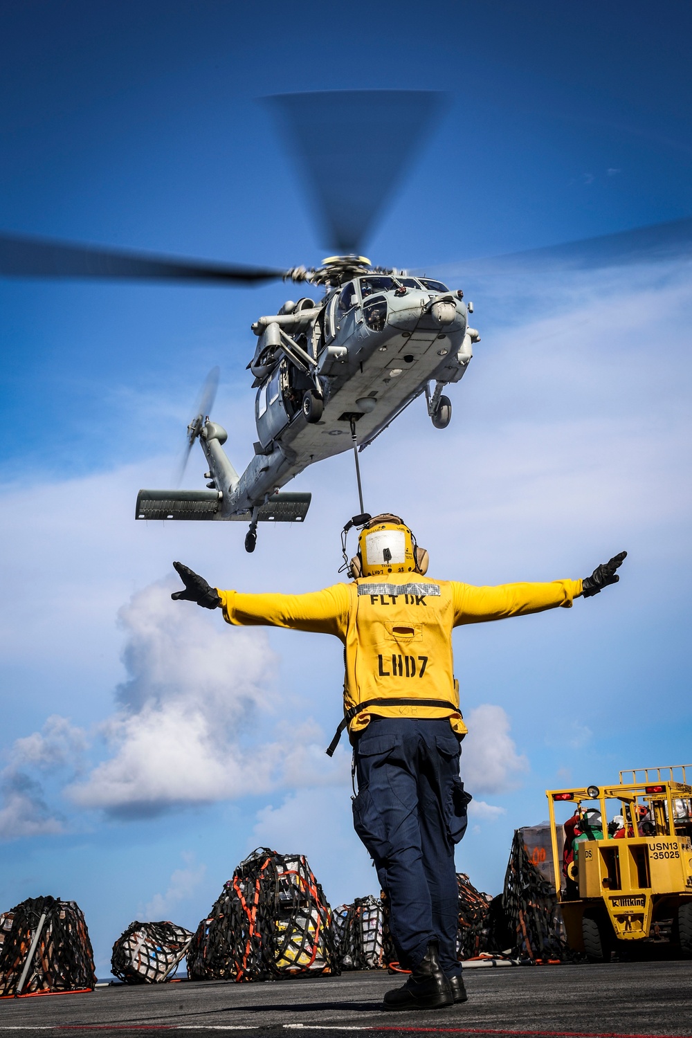 USS Iwo Jima Conducts a Replenishment At Sea