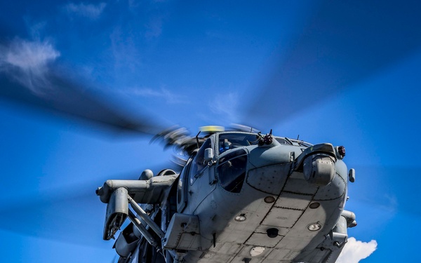USS Iwo Jima Conducts a Replenishment At Sea
