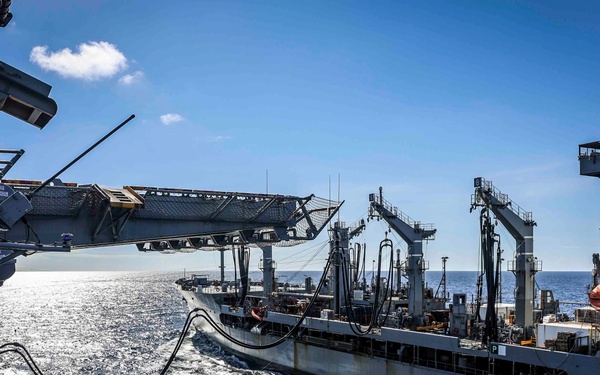 USS Iwo Jima Conducts a Replenishment At Sea