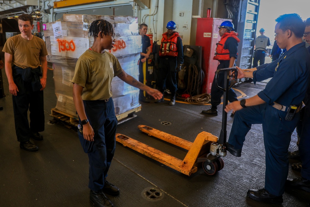 USS Iwo Jima Sailors Conduct a Replenishment At Sea USS Iwo Jima Sailors Conduct a Replenishment At Sea